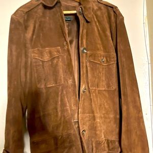 Lauren… Suede… Brown… Large Button Down jacket…